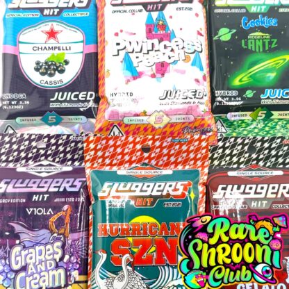 Sluggers Hit 5-Pack Pre-Roll Joints Juiced with Diamonds + Hash Rosin **HURRICANE SZN** sativa 2/$30